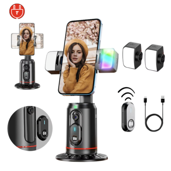 360 Rotation Intelligent Auto Face Tracking Smart Phone Holder Selfie Stick Tripod With Remote Control