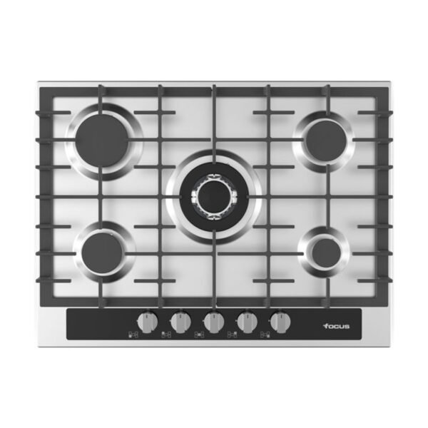 Plaque de cuisson encastrable Focus 5 Feux | 70cm - F 403X - Gaz - Inox