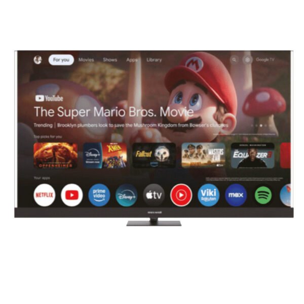 TV MAXWELL 55" MG60SB QLED 4K SMART GOOGLE TV RECEPTEUR INTEGRE AVEC BARRE DE SON - NOIR