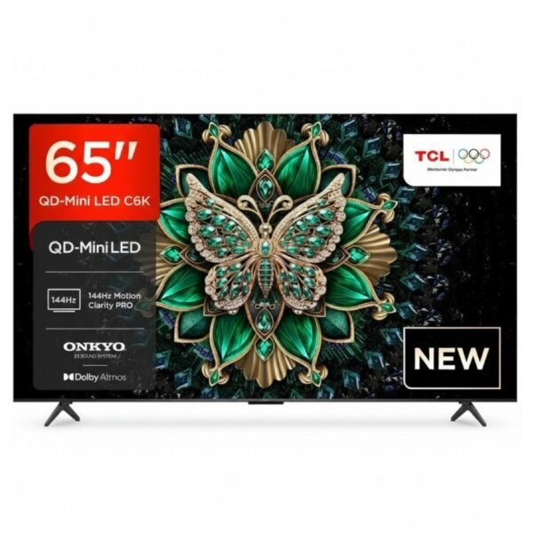 TV QLED - MINI LED TCL 65'' 65C6K UHD  Android Smart Noir + Récepteur intégré